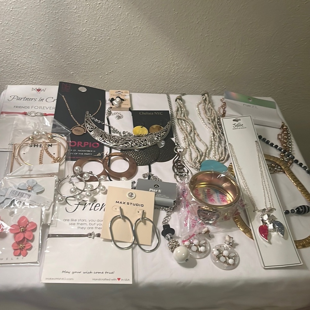 Table of Bulk Jewelry